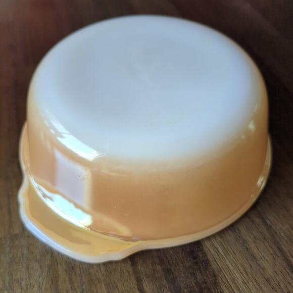 VTG Anchor Hocking Fire King #446 Peach Luster Ovenware 1 Quart Baking Dish USA - Picture 7 of 7